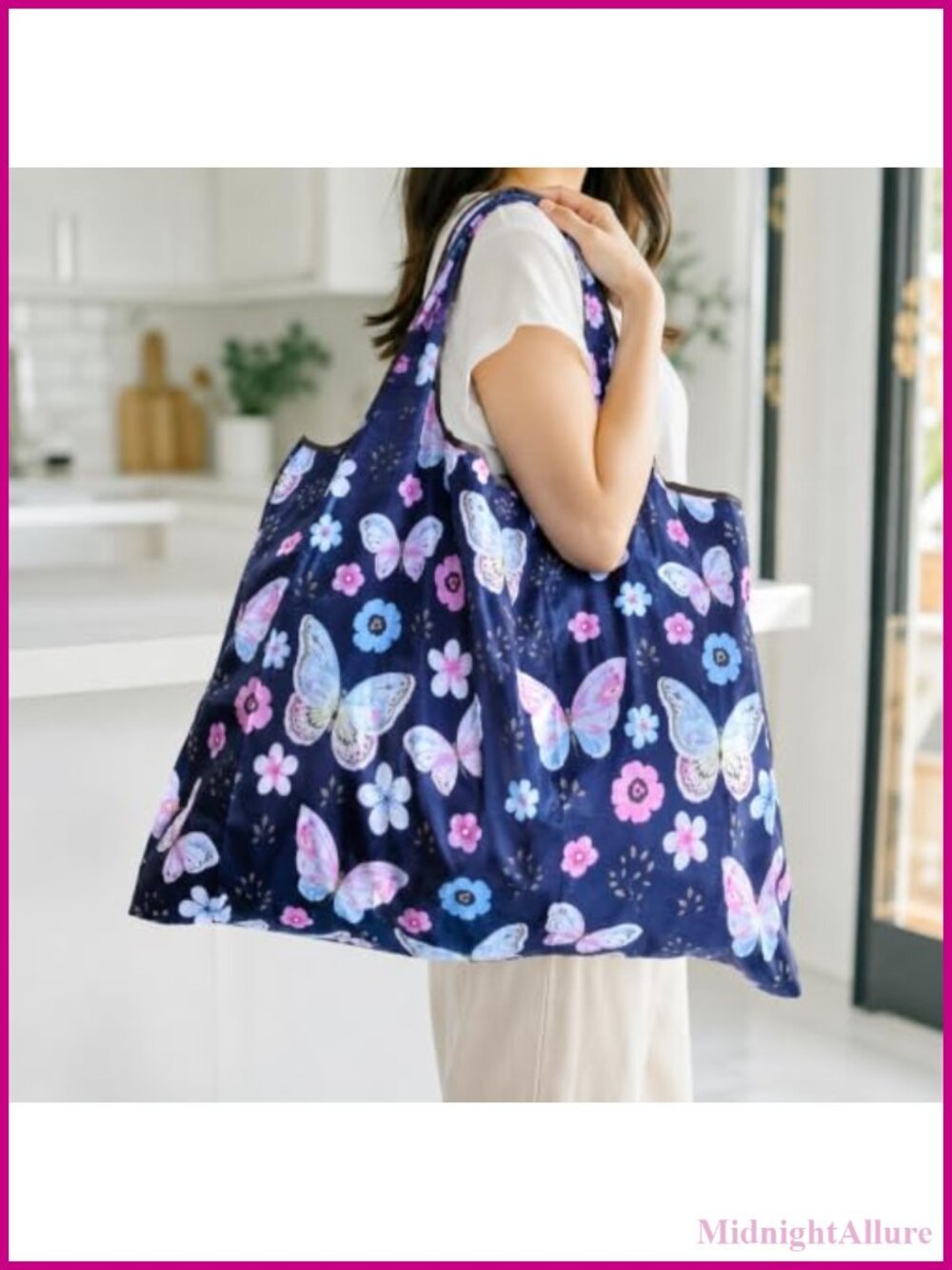 Foldable Tote Bag for Women Large Capacity Reusable Shopping Bag Lightweight